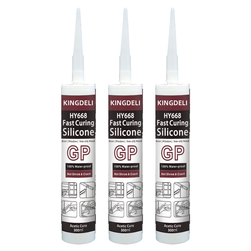 त्वरित शुष्क एसिटिक सिलिकॉन सीलेंट पारदर्शी रंग जल प्रतिरोधी
